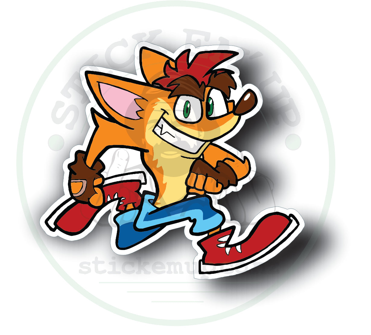 Crash Bandacoot Sticker โ Spin It, Smash It, Stick It ๐ฎ๐ฅ