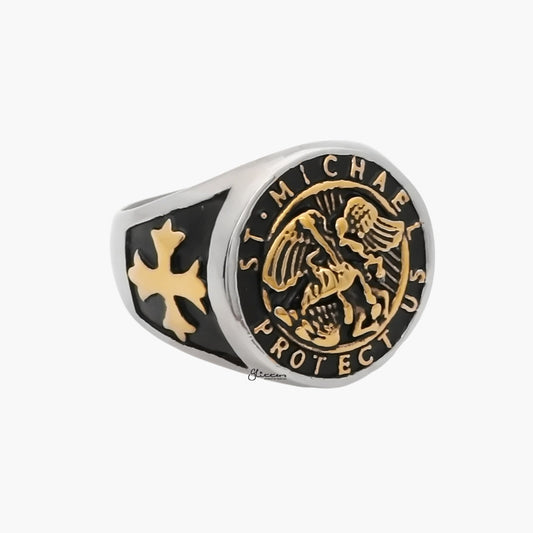Stainless Steel Archangel Saint Michael Ring