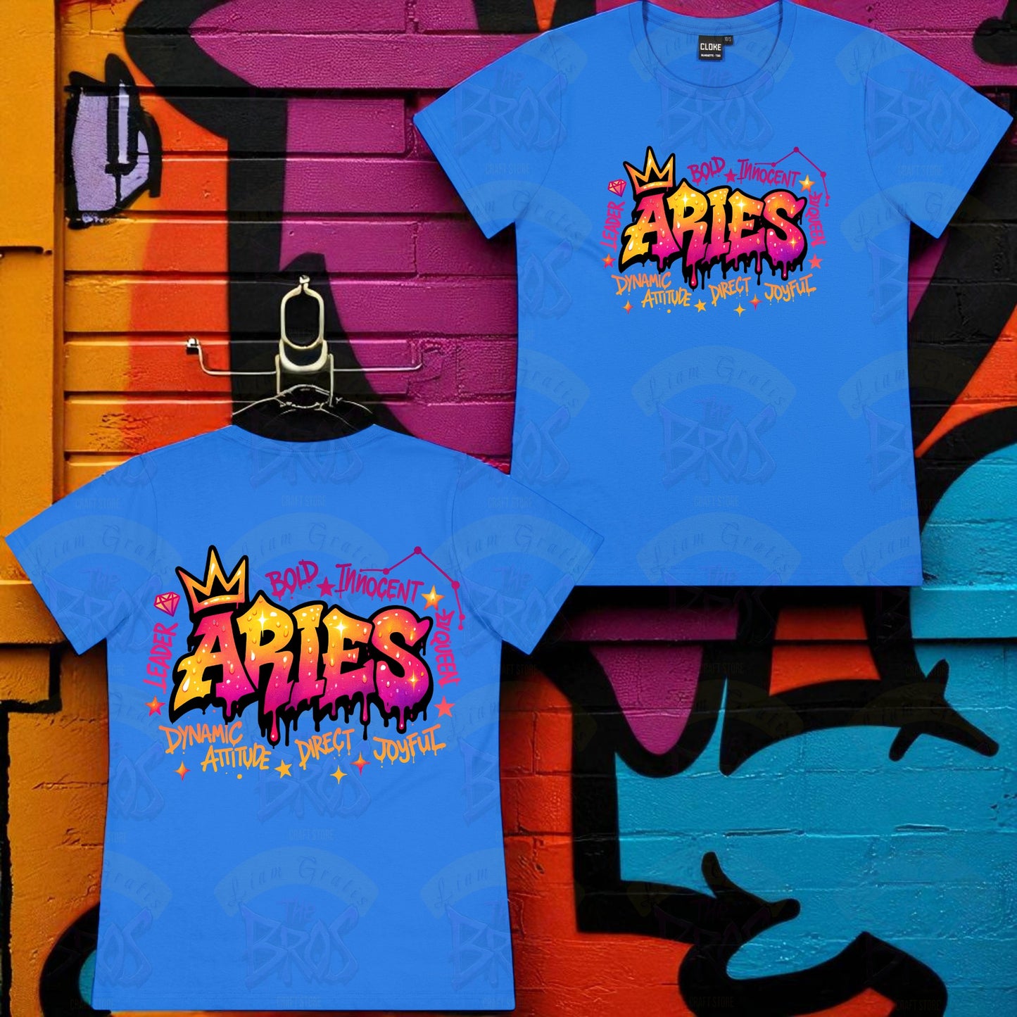 Silhouette Vibe Tee - Zodiac Graffiti Series