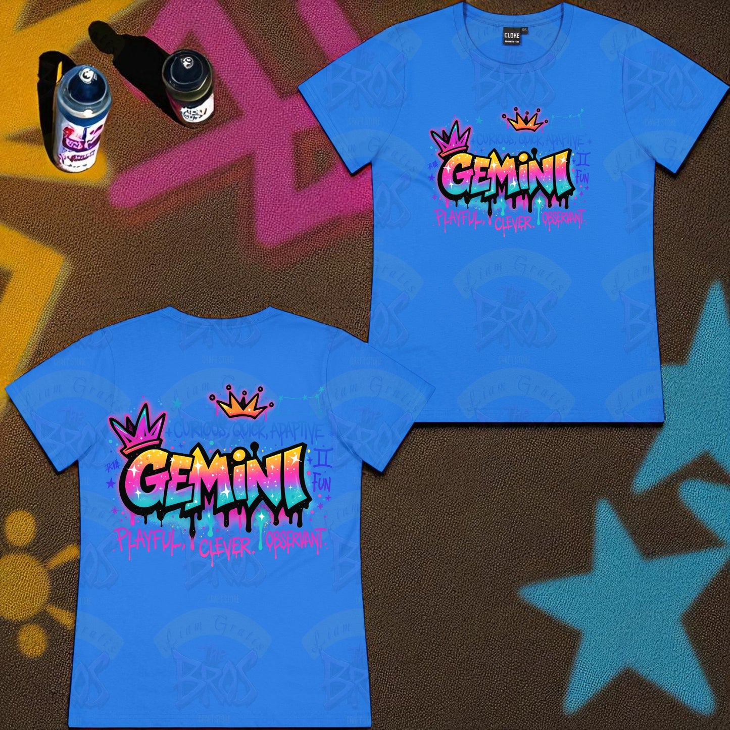 Silhouette Vibe Tee - Zodiac Graffiti Series