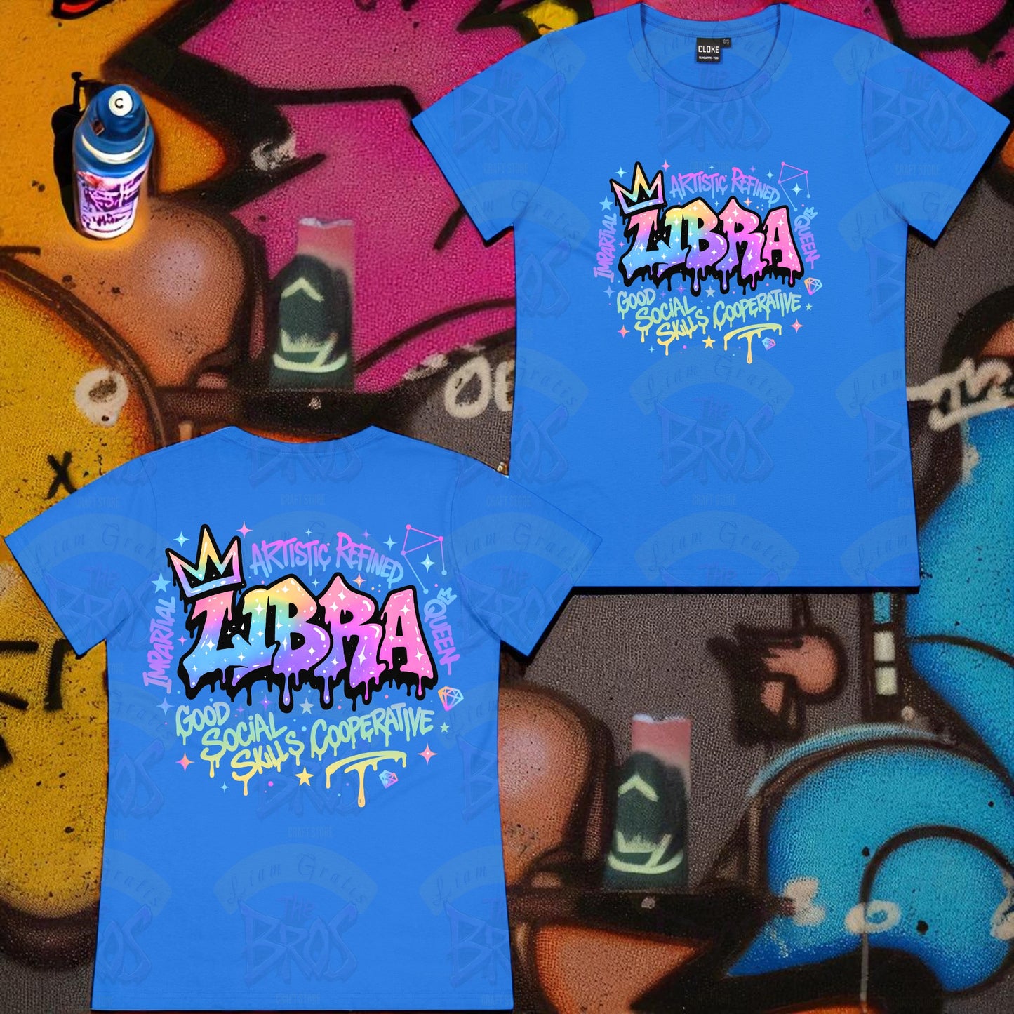 Silhouette Vibe Tee - Zodiac Graffiti Series