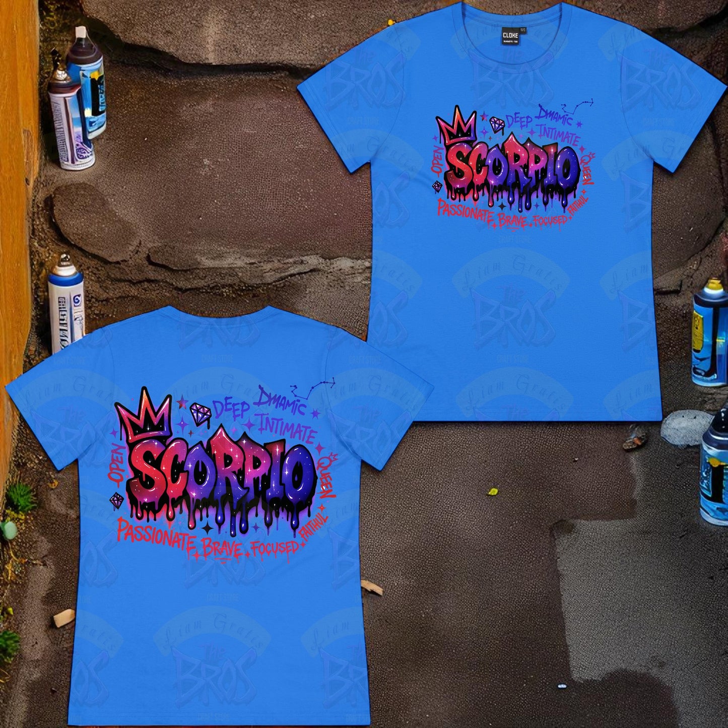 Silhouette Vibe Tee - Zodiac Graffiti Series