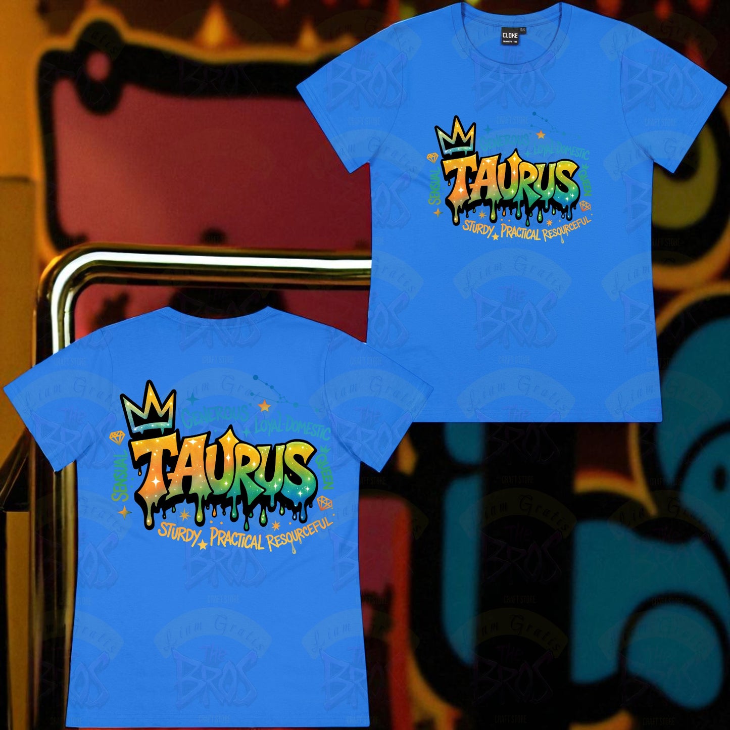 Silhouette Vibe Tee - Zodiac Graffiti Series