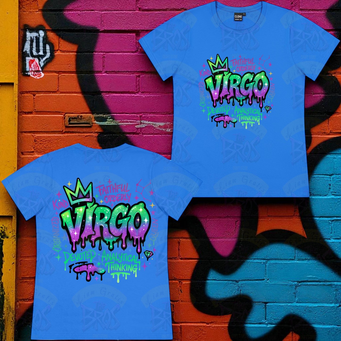 Silhouette Vibe Tee - Zodiac Graffiti Series