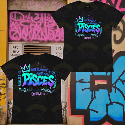 Silhouette Vibe Tee - Zodiac Graffiti Series