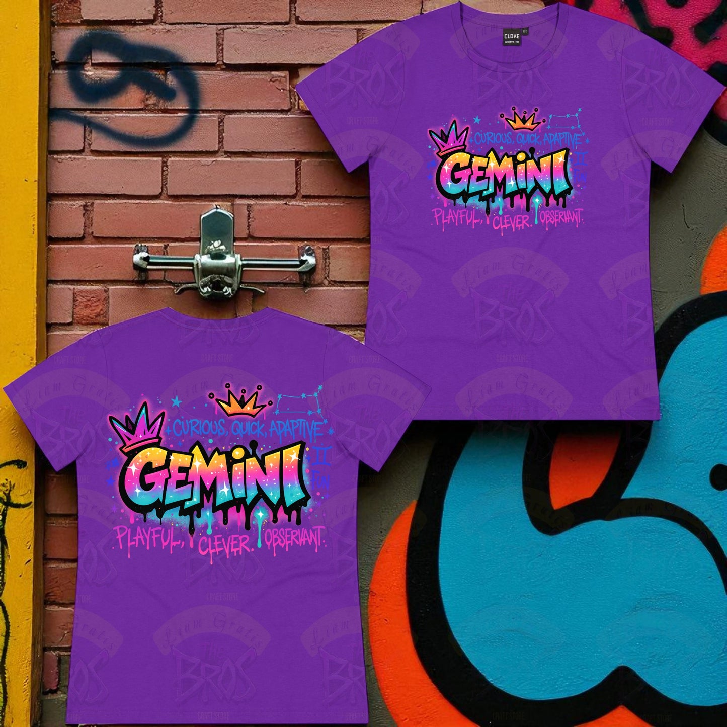 Silhouette Vibe Tee - Zodiac Graffiti Series