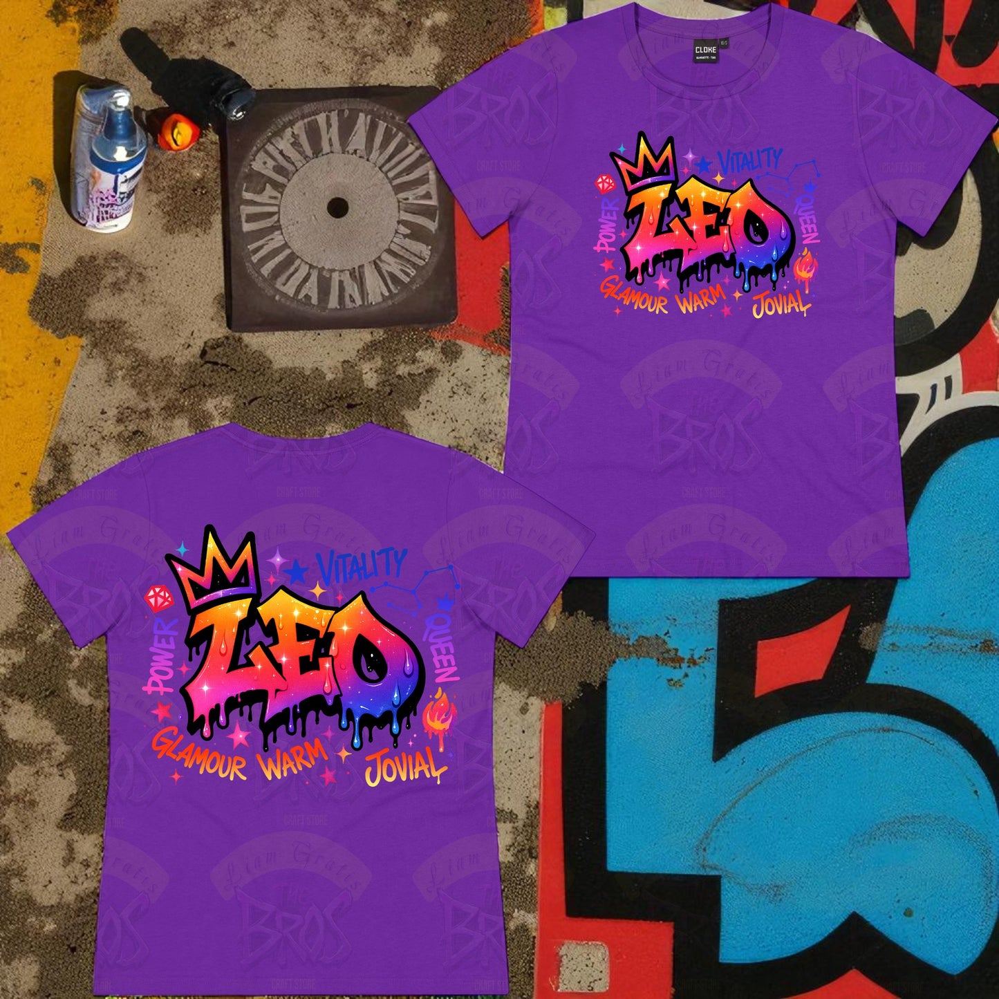 Silhouette Vibe Tee - Zodiac Graffiti Series