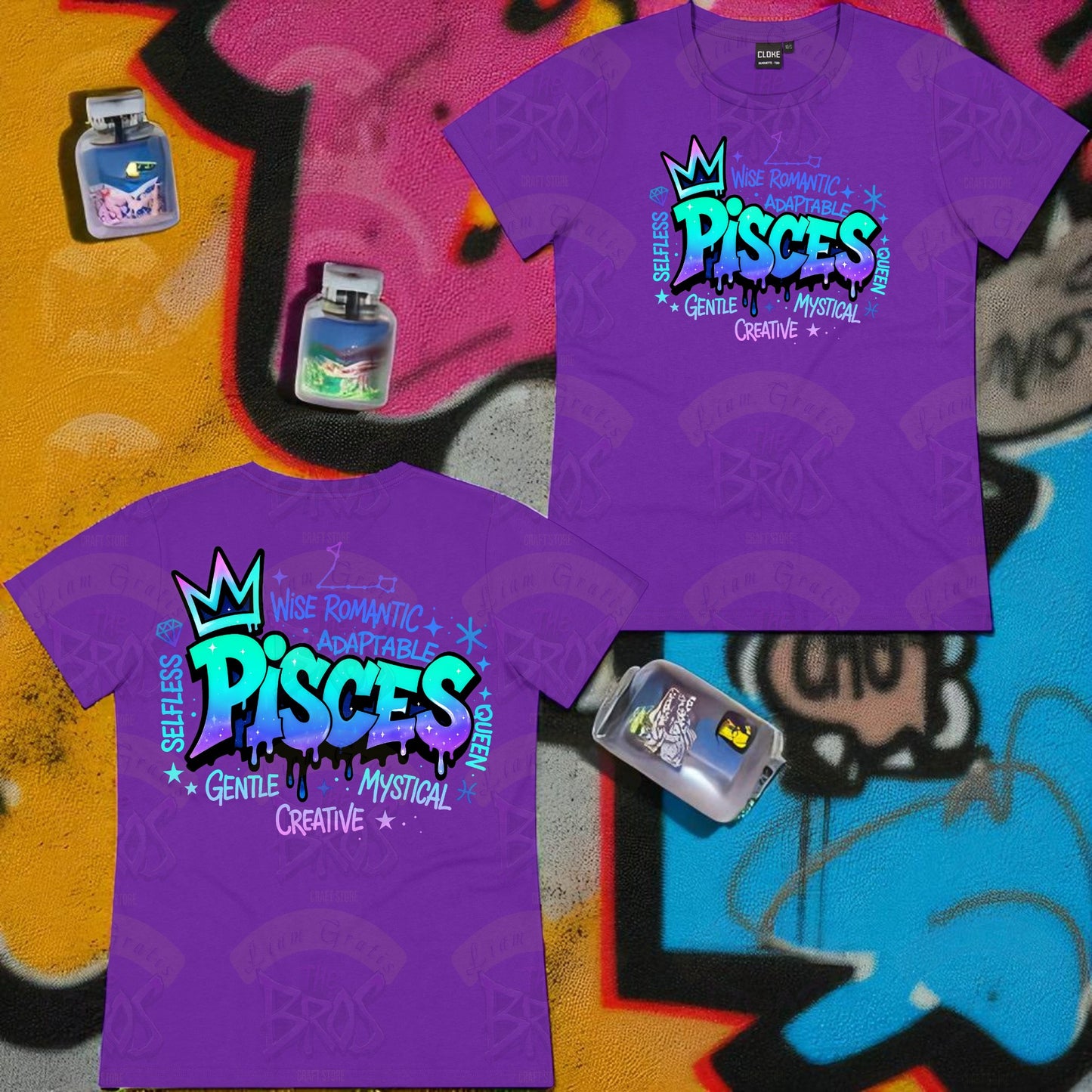 Silhouette Vibe Tee - Zodiac Graffiti Series