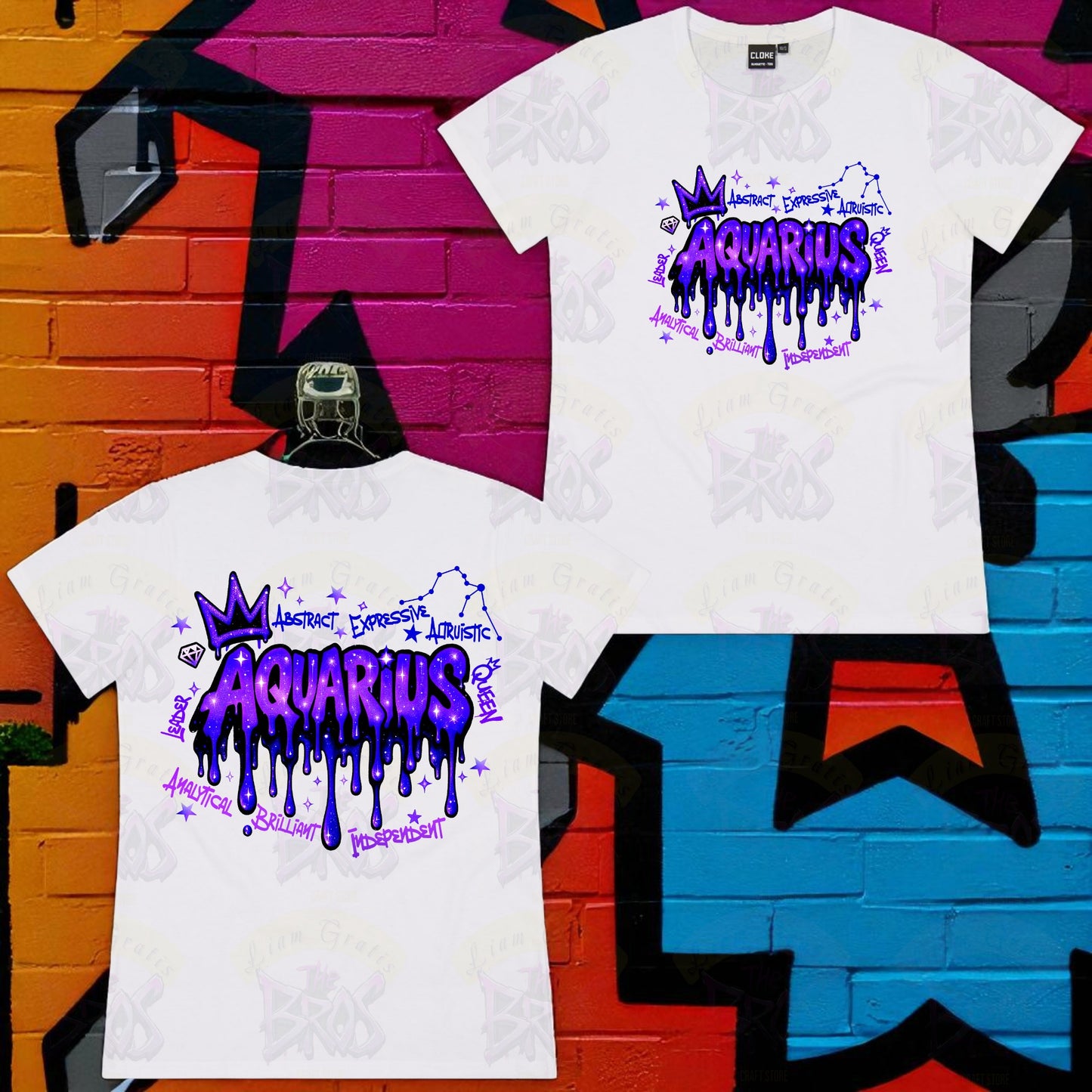 Silhouette Vibe Tee - Zodiac Graffiti Series