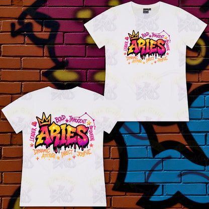 Silhouette Vibe Tee - Zodiac Graffiti Series