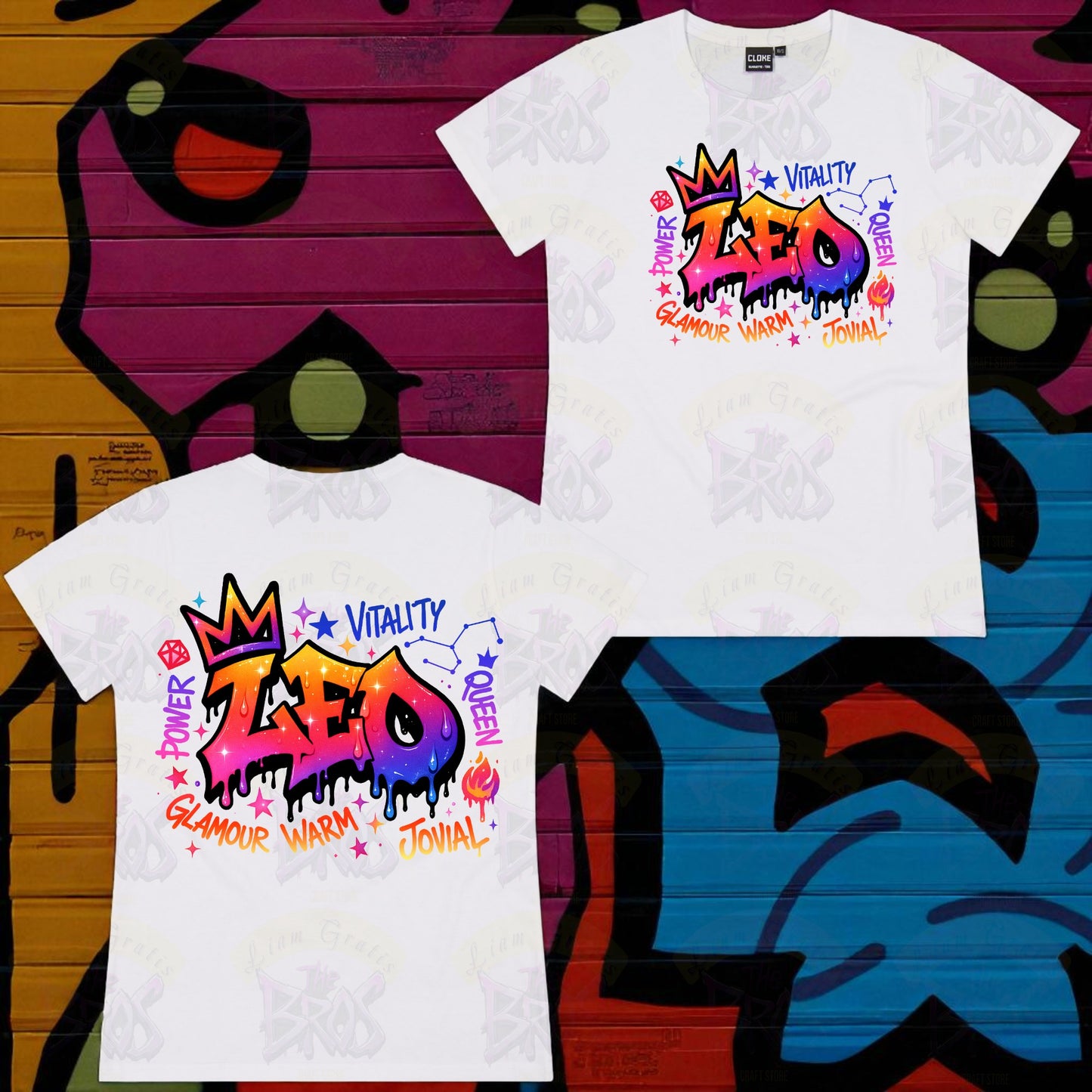 Silhouette Vibe Tee - Zodiac Graffiti Series
