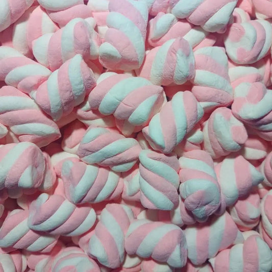 Pink Twisted Marshmallows (800g Bag)
