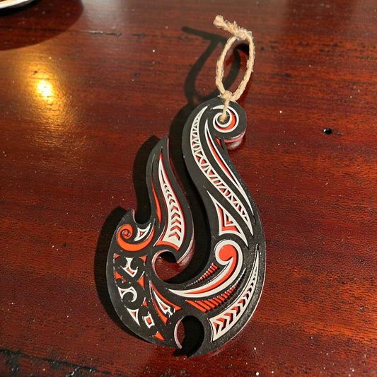 Taonga Hook Māori Inspired Layered Wall Art