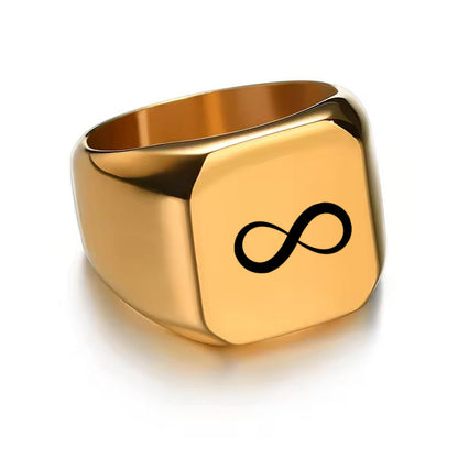 Personalised Stainless Steel Square Shape Ring